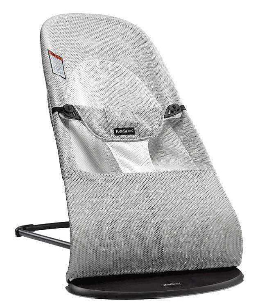 Nursery Baby Bjorn | Babybjorn Bouncer Balance Soft Mesh Black Frame Silver/White