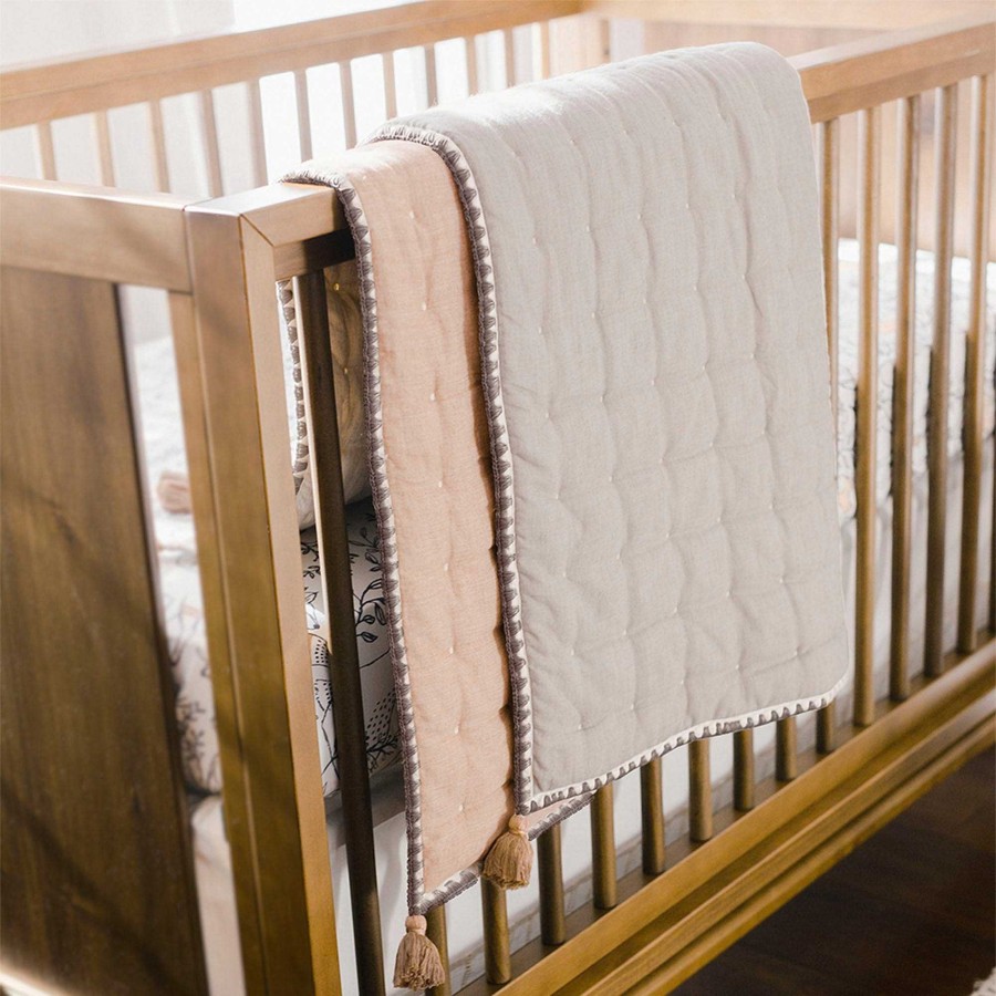 Nursery Crane Baby | Crane Ezra Copper Quilted Blanket