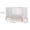 Nursery dadada | Dadada Chicago 3-In-1 Crib White/Gold