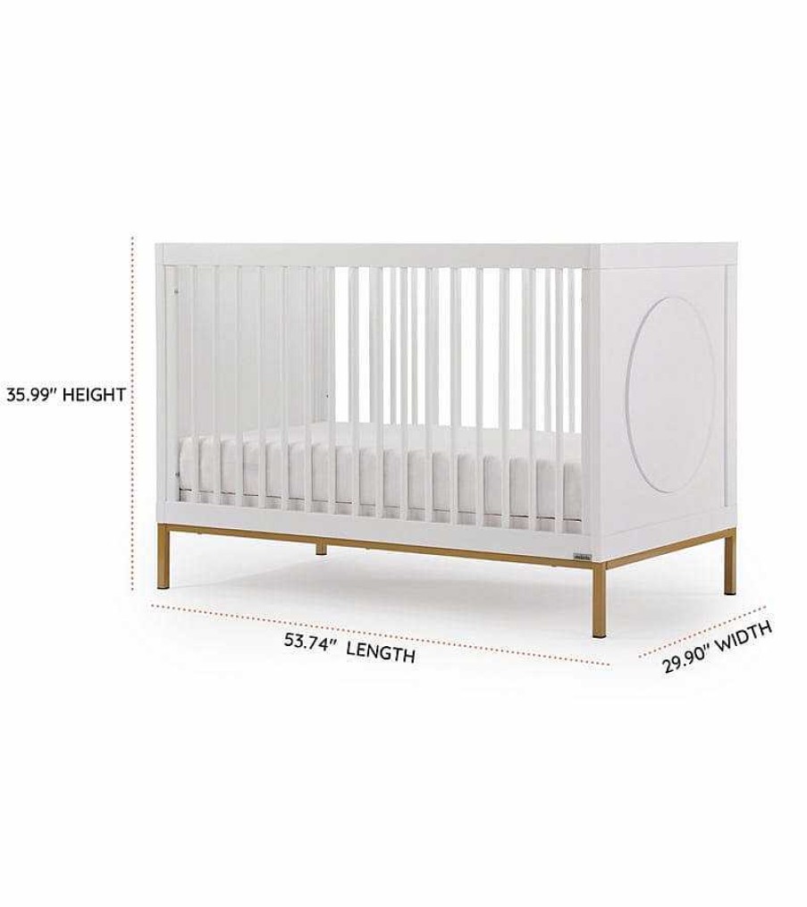 Nursery dadada | Dadada Chicago 3-In-1 Crib White/Gold